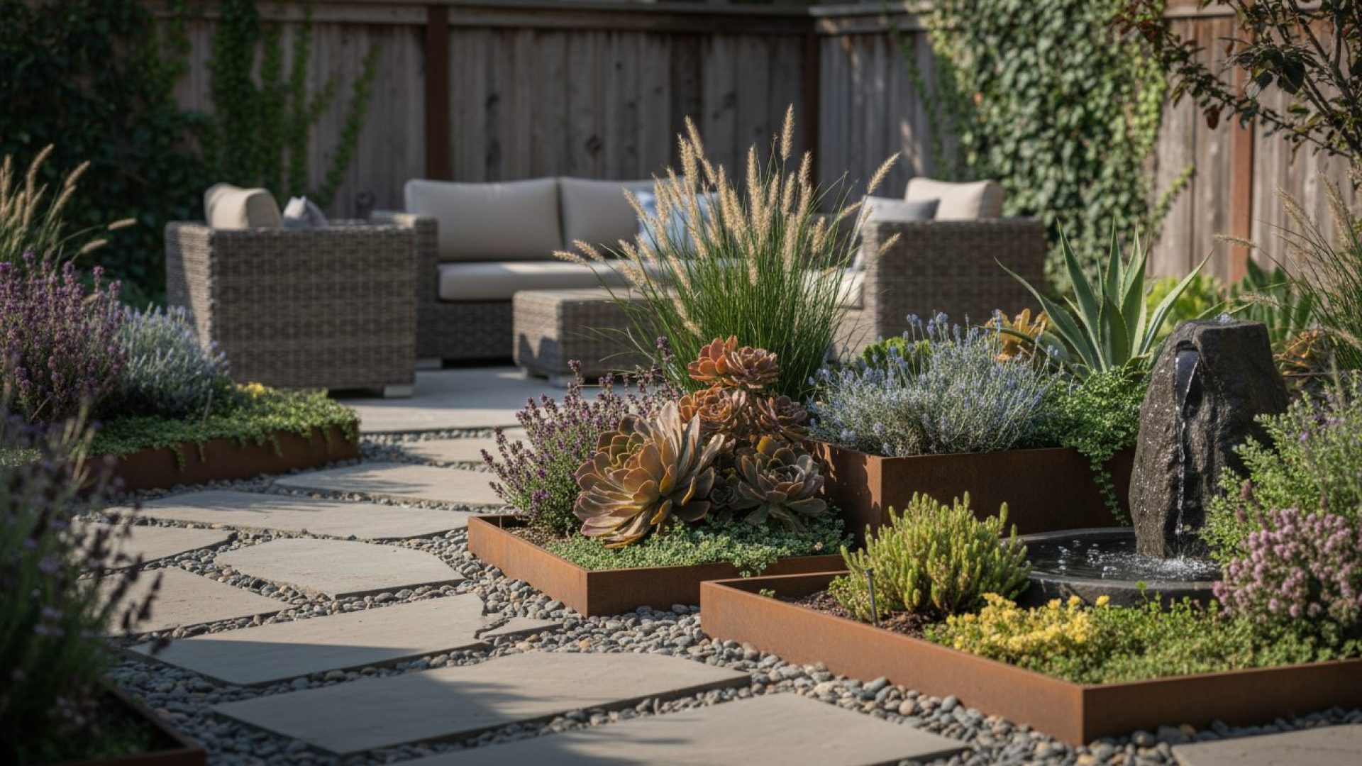 Low maintenance backyard garden ideas